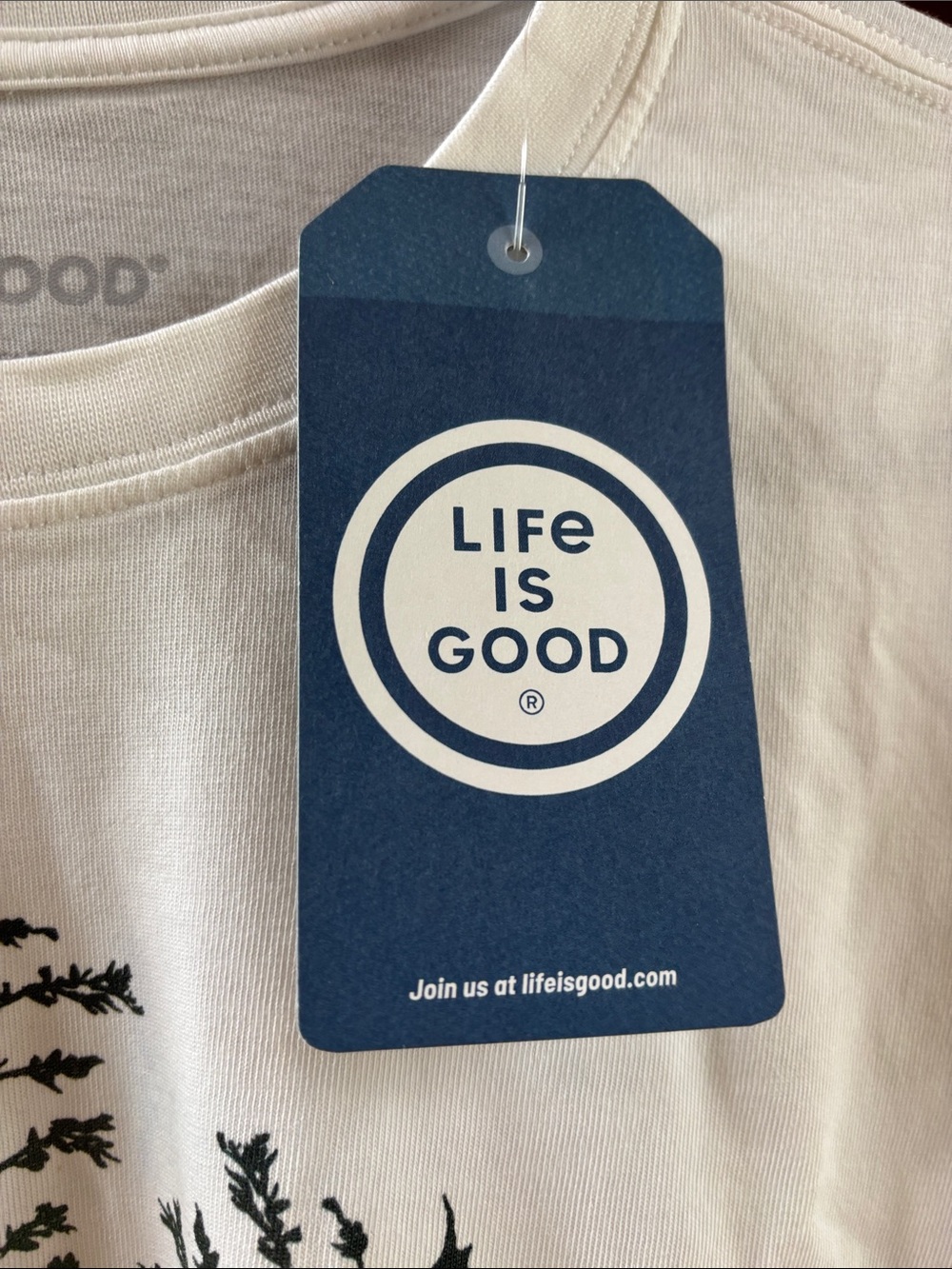 NWT Life Is Good Long Sleeve Crusher Tee Womens Large Snowflake PEACE - Picture 4 of 9